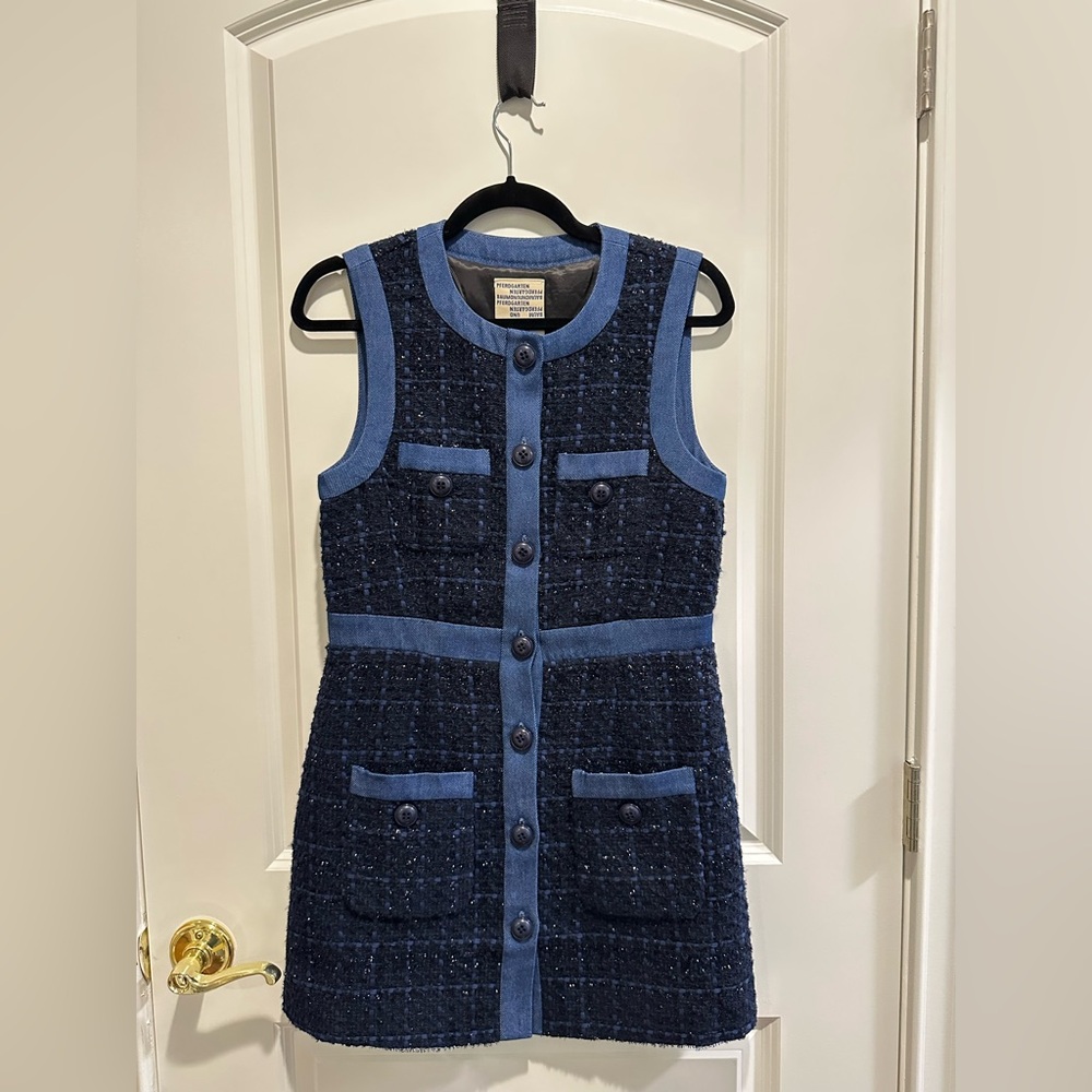 Navy Blue Sleeveless Mini Dress